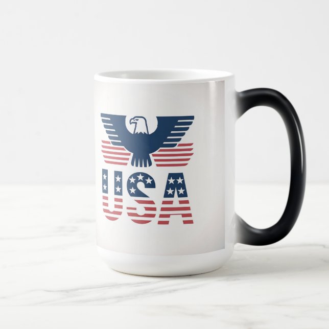 Red White Blue Morphing USA Mug (Right)
