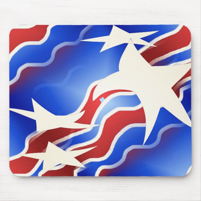 Red, White & Blue Mouse Pad (Front)