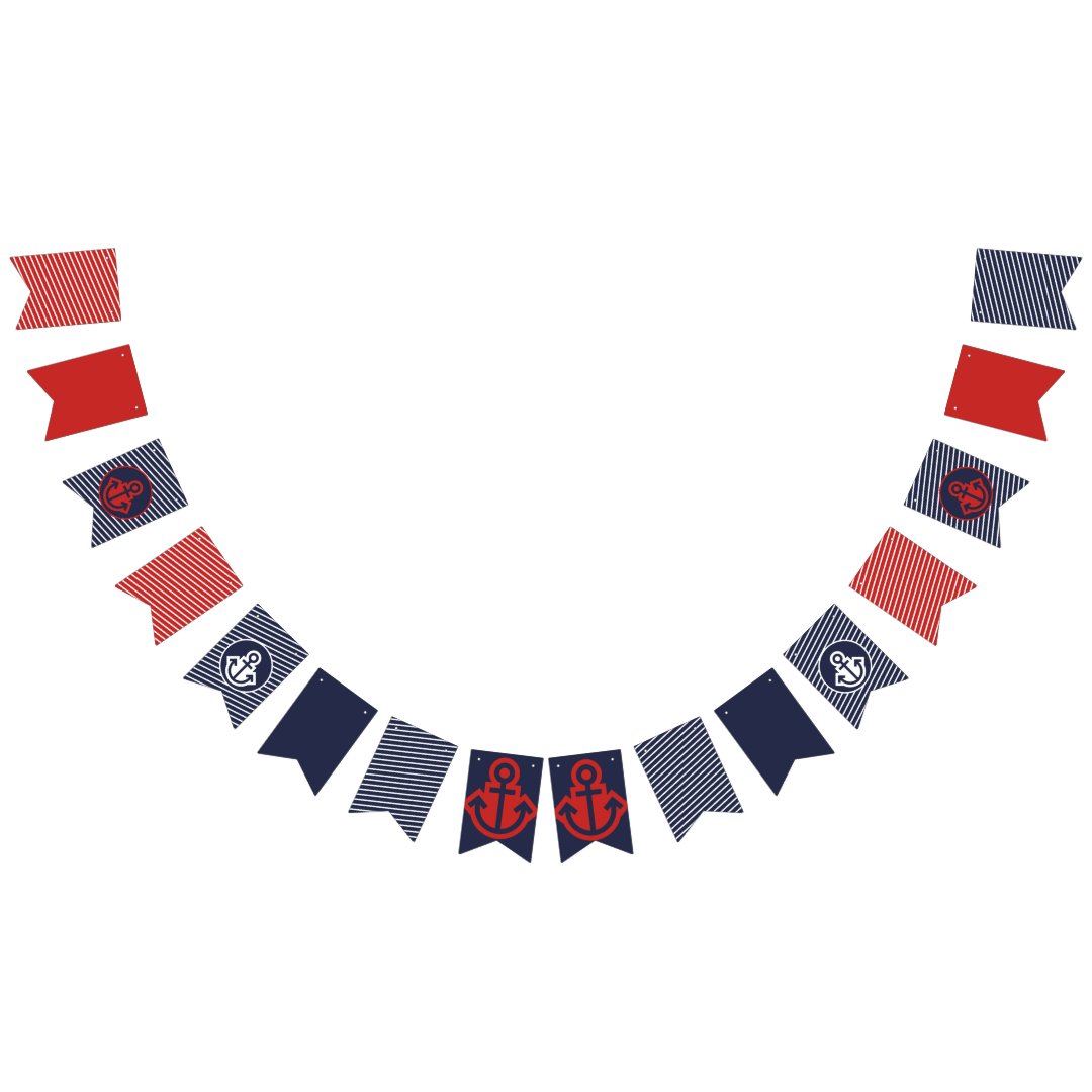 Red White & Blue Nautical Bunting Flags | Zazzle