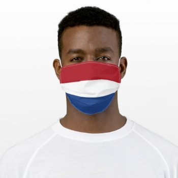 Red White Blue Netherlands Flag Face Mask by oddFrogg at Zazzle