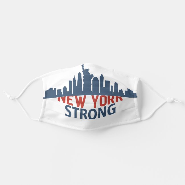 Red White Blue New York Strong Adult Cloth Face Mask