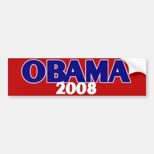 Red White Blue Obama 2008 Bumper Sticker