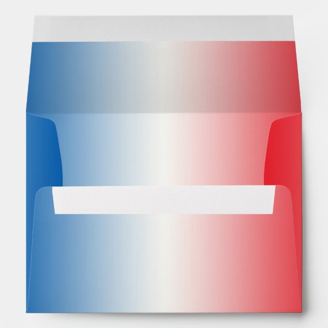 Red White & Blue Ombre A7 Envelope (Back (Bottom))
