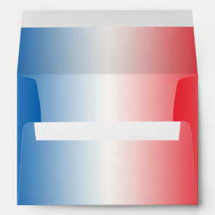 Red White & Blue Ombre A7 Envelope