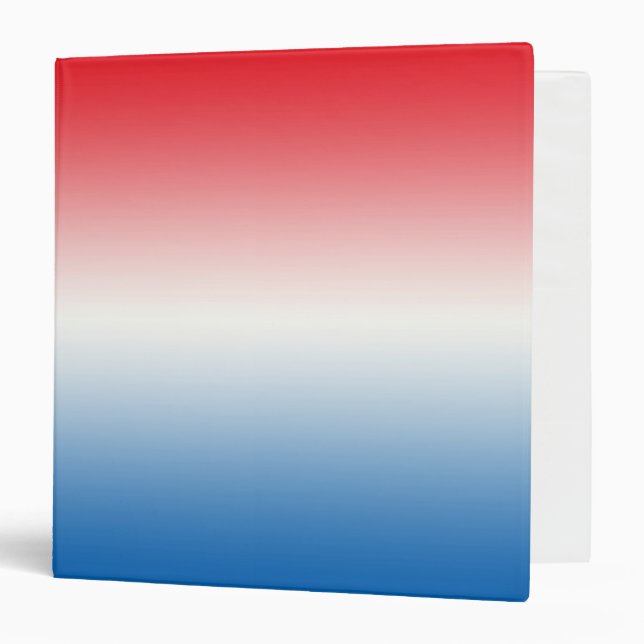 Red White & Blue Ombre Binder (Front/Inside)