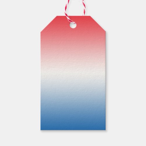 Red White  Blue Ombre Gift Tags