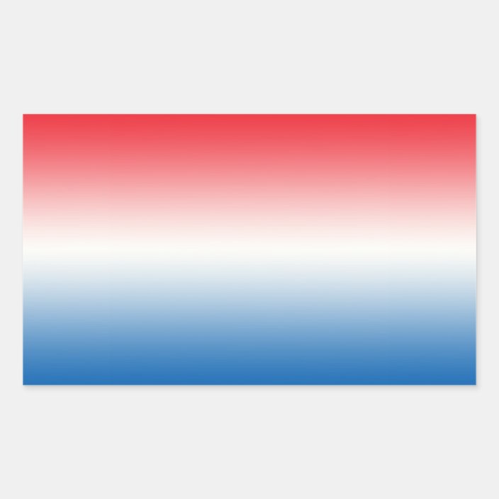 Red White & Blue Ombre Rectangular Sticker | Zazzle.com
