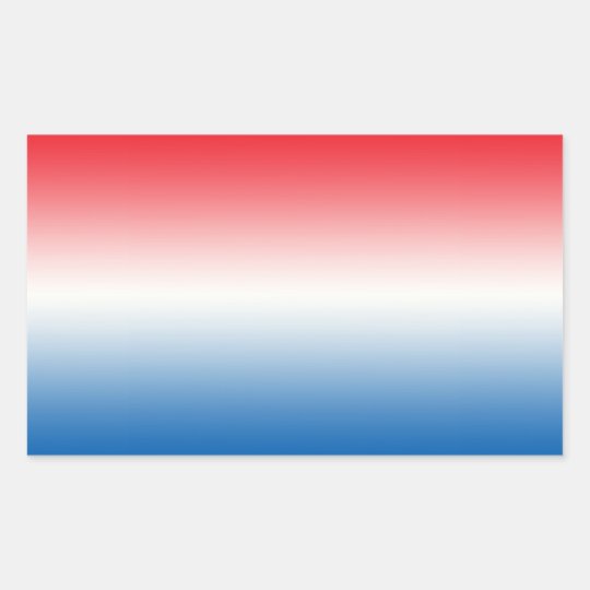 Red White & Blue Ombre Rectangular Sticker | Zazzle.com