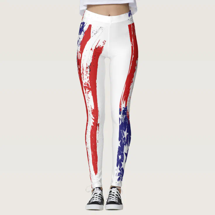 Red White And Blue Yoga Pants