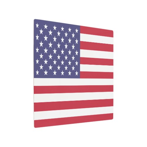 Red White  Blue Patriotic American Flag Metal Print