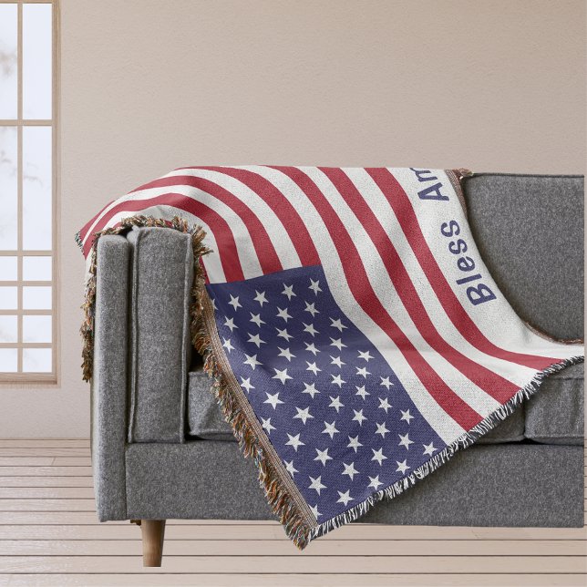 Red White & Blue Patriotic American Flag Throw Blanket (Red White & Blue Patriotic American Flag Throw Blanket)