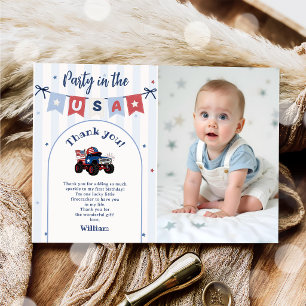 Red White & Blue Patriotic Birthday Invitation
