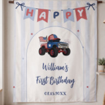 Red White & Blue Patriotic Birthday