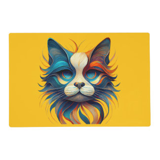 Red White & Blue Patriotic Cat Placemat