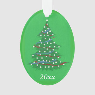 Red White Blue Patriotic Christmas Tree Ornaments