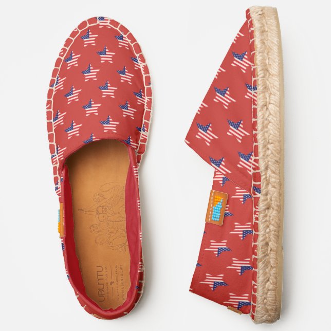 Red White Blue Patriotic Espadrilles (Side)