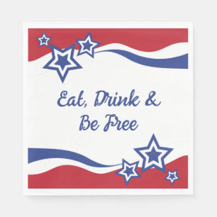 Red, White & Blue Patriotic Napkins