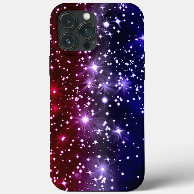 Red White & Blue Patriotic Sparkle  Case-Mate iPhone Case (Back)