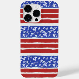 RED WHITE BLUE PATRIOTIC STARS AND STRIPES Case-Mate iPhone 14 PRO MAX CASE