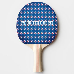 Red White Blue Patriotic Stars Ping Pong Paddle