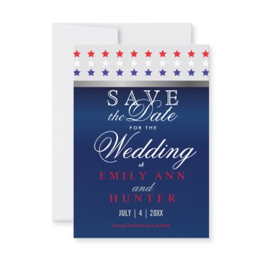 Red, White & Blue Patriotic Stars Save The Date Red, White & Blue Patriotic Stars Save The Date