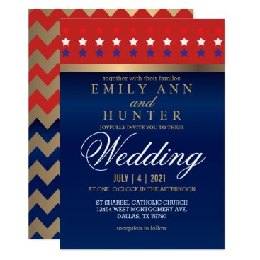 Red, White & Blue Patriotic Wedding Card Red, White & Blue Patriotic Wedding Card