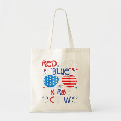 Red White Blue Patriotic Wine Glasses USA Flag 4th Tote Bag