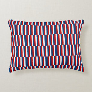 Red White Blue Pattern Accent Pillow