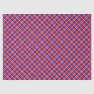 Red White Blue Plaid Pattern Patriotic Retro Cool Tissue Paper