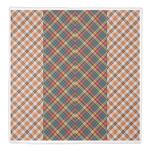 Red White Blue Plaid Tartan Checkered Pattern  Duvet Cover