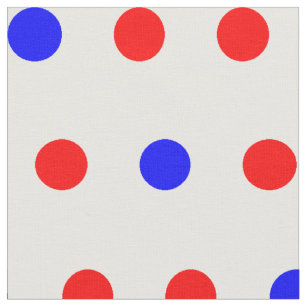 Red And White Polka Dots Fabric | Zazzle