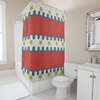Blue Curtains blue curtains with white stars : Red White And Blue Shower Curtains | Zazzle