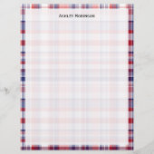 Red, White, Blue Preppy Madras Plaid (Front)