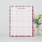 Red, White, Blue Preppy Madras Plaid (Standing Front)