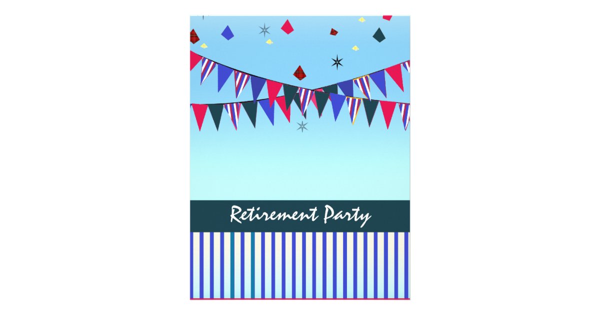 Red White Blue Retirement Party Letterhead | Zazzle