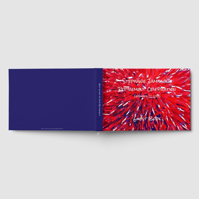 Red White Blue Retirement Party Memory/Guest Book (Full)