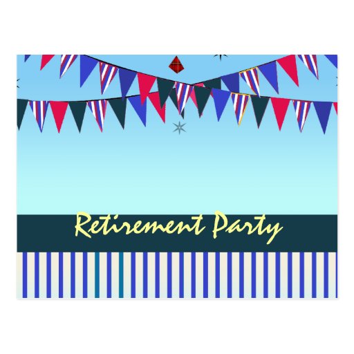 Red White Blue Retirement Party Postcard | Zazzle