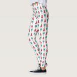 Red White Blue Rocket Pop Popsicle Patriotic USA Leggings<br><div class="desc">Legging design features an original marker illustration of a patriotic "rocket pop" ice popsicle.

Don't see what you're looking for? Need help with customization? Click "contact this designer" to have something created just for you!</div>