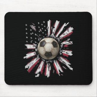 Red-white-blue Soccer Ll Explosion Grunge Street S Mouse Pad