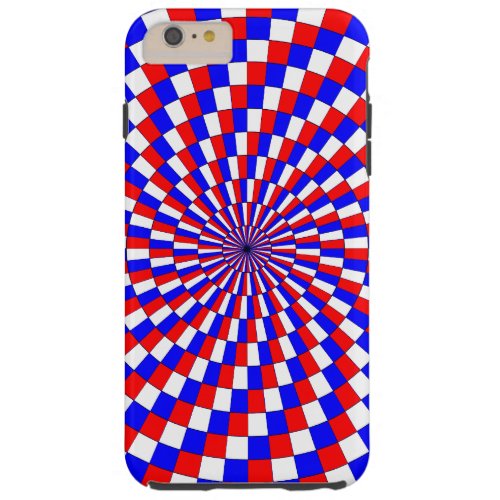 Red White Blue Spiral by Kenneth Yoncich Tough iPhone 6 Plus Case