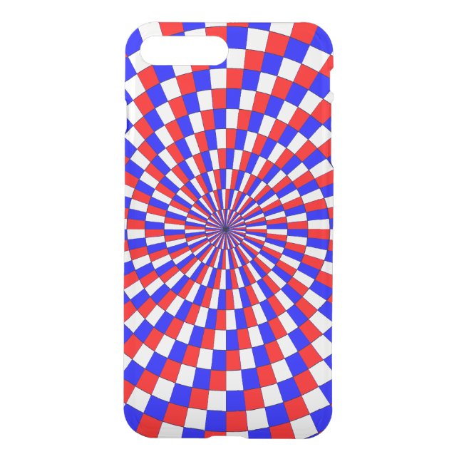 Red White Blue Spiral by Kenneth Yoncich Uncommon iPhone Case (Back)