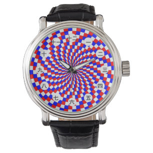 Red White Blue Spiral (Jpn) by Kenneth Yoncich Watch