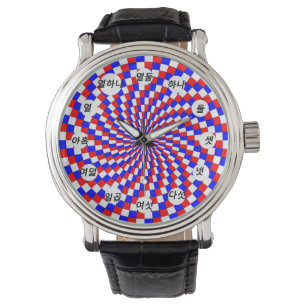 Red White Blue Spiral (Korean)by Kenneth Yoncich Watch