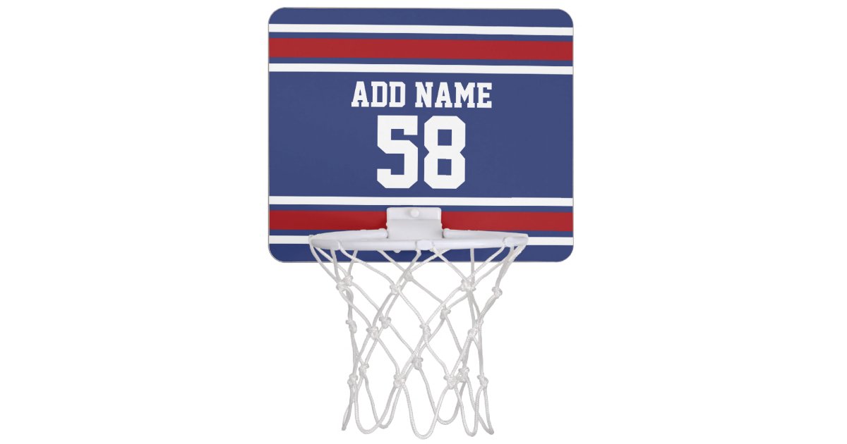 Red White Blue Sports Jersey Custom Name Number Mini