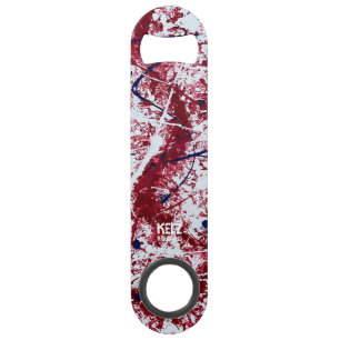 Red White Blue Stainless Steel Bottle Opener