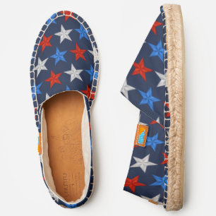 Red, White, & Blue Stars Afridrilles Shoes