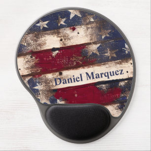 Red White Blue Stars and Stripes  Gel Mouse Pad