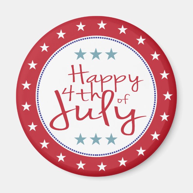 Red White & Blue Stars and Stripes Magnet (Front)