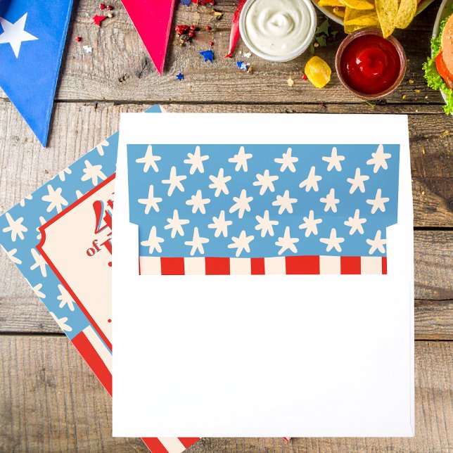 Red White & Blue Stars Family Barbecue  Envelope Liner (Creator Uploaded)