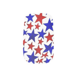 Red White Blue Stars Minx Nail Wraps